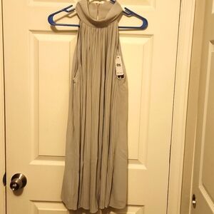 Naked Zebra pleated gray dress, size large. New with tags.